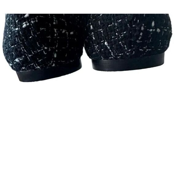 J Crew Black Tweed Ballet Classy  Flats Round Toe Bow Women’s Shoes Sz 8.5 - Picture 9 of 13